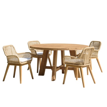 VALERIA - Set no. 31 Recycled Teak & Rattan Garden Furniture Set