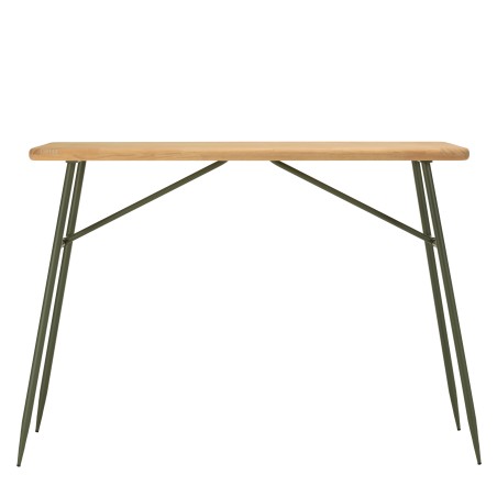 HELENA Bar Set - Pine & Green Metal - 1 Bar + 2 Stools