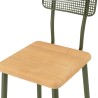HELENA Bar Set - Pine & Green Metal - 1 Bar + 2 Stools