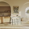 HELENA Bar Set - Pine & Green Metal - 1 Bar + 2 Stools