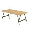 Table basse HELENA en pin et métal vert