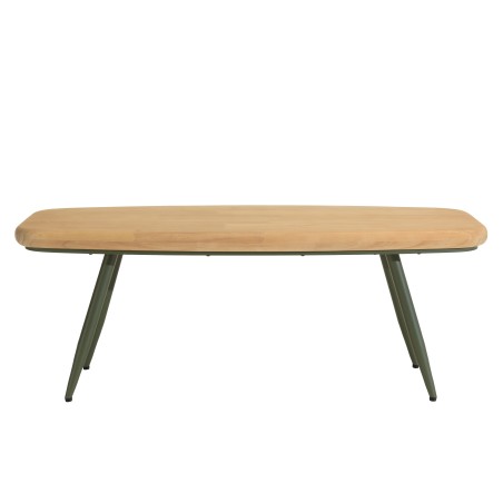 Table basse HELENA en pin et métal vert
