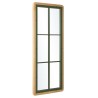 Miroir rectangulaire HELENA - Pin et métal vert