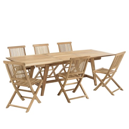FUN Teak Garden Furniture Set for 8/10 People