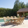 FUN Teak Garden Furniture Set for 8/10 People - Outdoor Dining Set