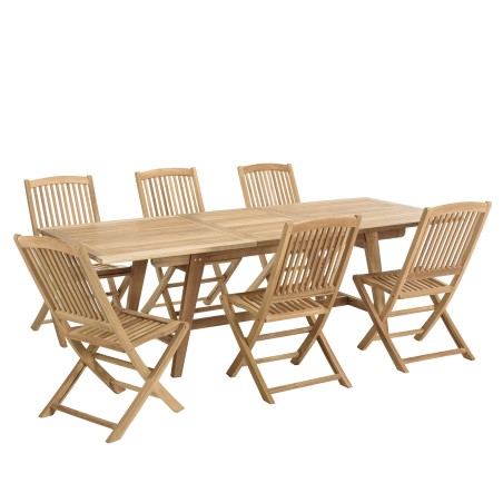 FUN Teak Garden Furniture Set for 8/10 People - Outdoor Dining Set