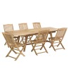 FUN Teak Garden Furniture Set for 8/10 People - Outdoor Dining Set