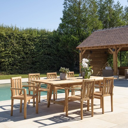 Salon de jardin en teck FUN 8/10 personnes