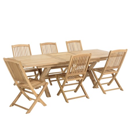 FUN Teak Garden Furniture Set for 8/10 People