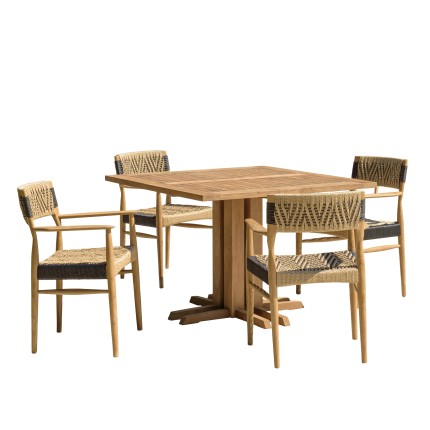 VALERIA - Set no. 20 Recycled Teak Synthetic Rattan Garden Furniture Set