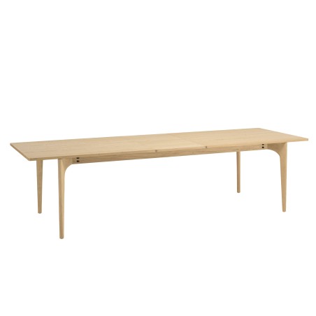 MAXENCE - Extendable Dining Table 240/292cm Natural Solid Oak Legs
