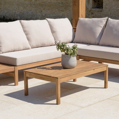 VICTOIRE 5-Seater Garden Furniture Set in Oiled Acacia