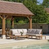 VICTOIRE 5-Seater Garden Furniture Set in Oiled Acacia