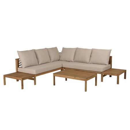 VICTOIRE 5-Seater Garden Furniture Set in Oiled Acacia