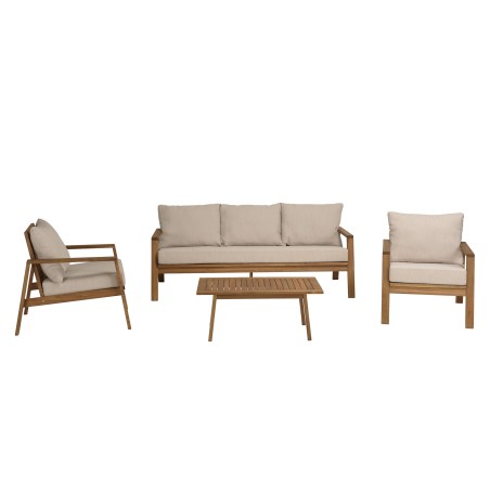 VICTOIRE - BONIFACIO 5-Seater Garden Furniture Set in Oiled Acacia