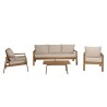VICTOIRE - BONIFACIO 5-Seater Garden Furniture Set in Oiled Acacia