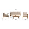 VICTOIRE - BONIFACIO 5-Seater Garden Furniture Set in Oiled Acacia