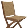 VICK Set of 2 Folding Chairs in Oiled Acacia and Synthetic Rattan
