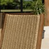 Lot de 2 fauteuils pliants VICTOIRE - Acacia huilé et rotin synthétique