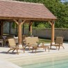 VICTOIRE 4-Seater Garden Furniture Set - Acacia & Rattan