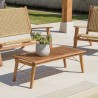 VICK 4-Seater Garden Furniture Set - Acacia & Rattan