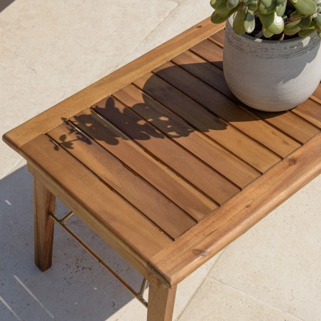 Salon de jardin VICTOIRE - Acacia huilé et rotin synthétique