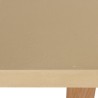 ERIS - Rectangular coffee table 120x70cm in beige concrete with crossed teak legs