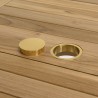 HARRIS - Lot No. 157 Teak and textilene garden furniture for 8/10 people