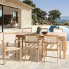 HARRIS - Lot No. 166 Teak and textilene garden furniture for 8/10 people