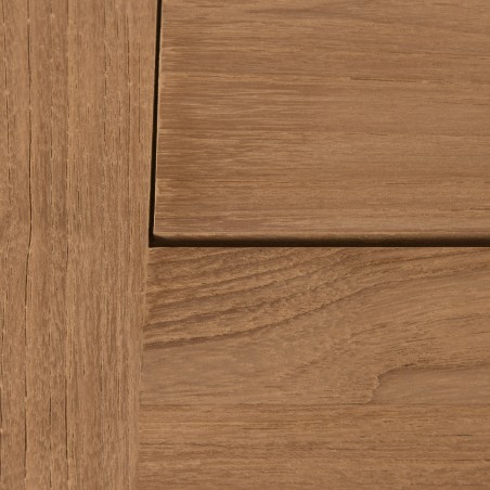 Teak and textilene garden set for 8/10 people