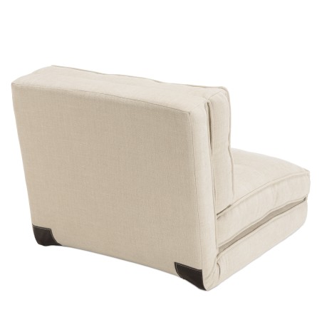 ANGELE - 1-seater convertible armchair in ecru fabric