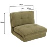 ANGELE - Chauffeuse convertible 1 place en tissu couleur vert