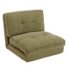 ANGELE - Chauffeuse convertible 1 place en tissu couleur vert