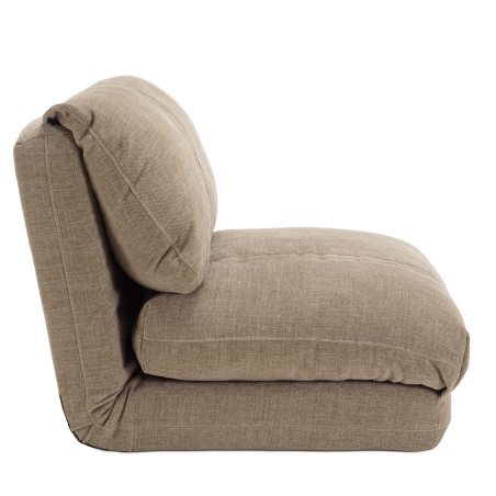 ANGELE - Chauffeuse 1 place multi-position en tissu couleur taupe