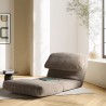 ANGELE - Chauffeuse 1 place multi-position en tissu couleur taupe