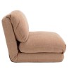 ANGELE - Chauffeuse 1 place multi-position en tissu couleur vieux rose