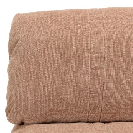 ANGELE - 1-seater multi-position armchair in old pink fabric