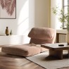 ANGELE - Chauffeuse 1 place multi-position en tissu couleur vieux rose