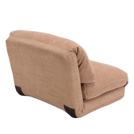 ANGELE - 1-seater multi-position armchair in old pink fabric