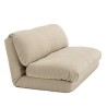 ANGELE - 2-seater convertible armchair in beige fabric