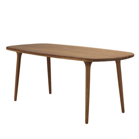 VICK - Garden table in oiled Angelica wood 200x90cm