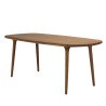 VICK - Table de jardin en bois d'Angélique huilé 200x90cm