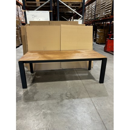 SECONDE MAIN - Table à manger 220x100cm teck recyclé pieds teck MAXENCE