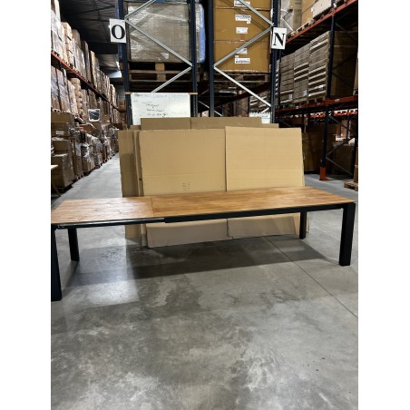 SECOND HAND - Dining table 220x100cm recycled teak with teak legs MAXENCE