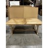 SECOND HAND - Garden table for 10/12 people - rectangular extendable 200/300 x 120 cm in teak wood