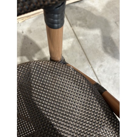 SECONDE MAIN -  Lot 2 chaises jardin bistrot VIANNEY marron