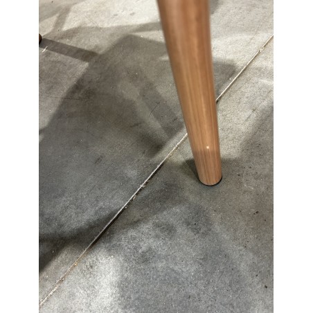 SECOND HAND - Set of 2 brown bistro garden chairs in steel and textilene