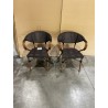 SECONDE MAIN -  Lot 2 chaises jardin bistrot VIANNEY marron