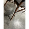 SECOND HAND - Set of 2 brown bistro garden chairs in steel and textilene
