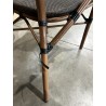 SECOND HAND - Set of 2 brown bistro garden chairs in steel and textilene